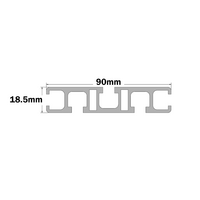 10-9018.5-0-48IN MODULAR SOLUTIONS EXTRUDED PROFILE<br>90MM X18.5MM, CUT TO THE LENGTH OF 48 INCH